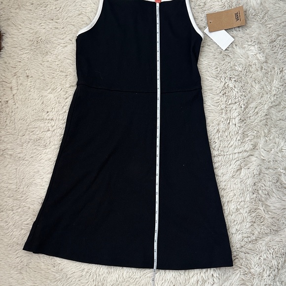 NWT Vans Caleb Ribbed Mini Dress with Contrast Trim - Black/White Size Small - Picture 8 of 11